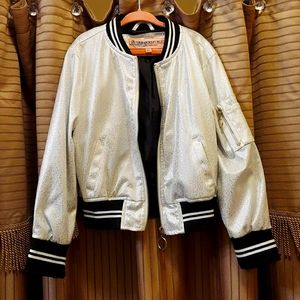 Girls faux leather moto jacket